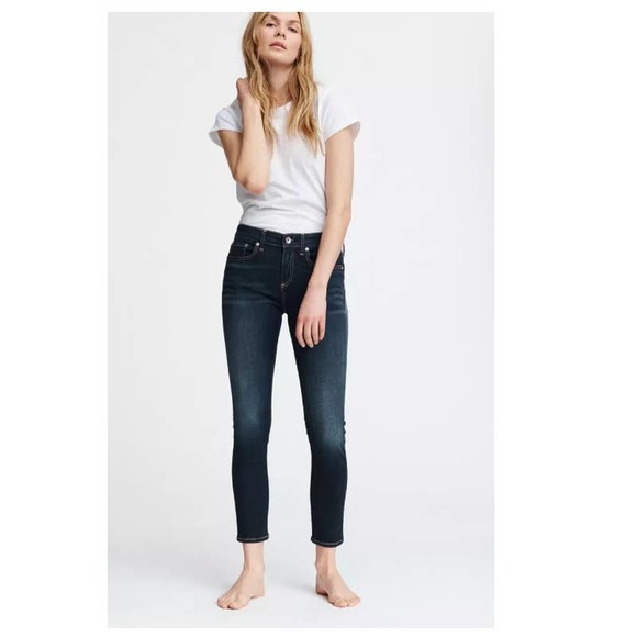 Rag & Bone Skinny Jeans Cate Mid-Rise in Dark Wash Carmen size 27 - Picture 1 of 5